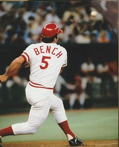 JOHNNY BENCH Cincinnati Reds HALL OF FAME 1989 14 X ALL STAR 8 X 10 PHOTO 4 - Picture 1 of 1