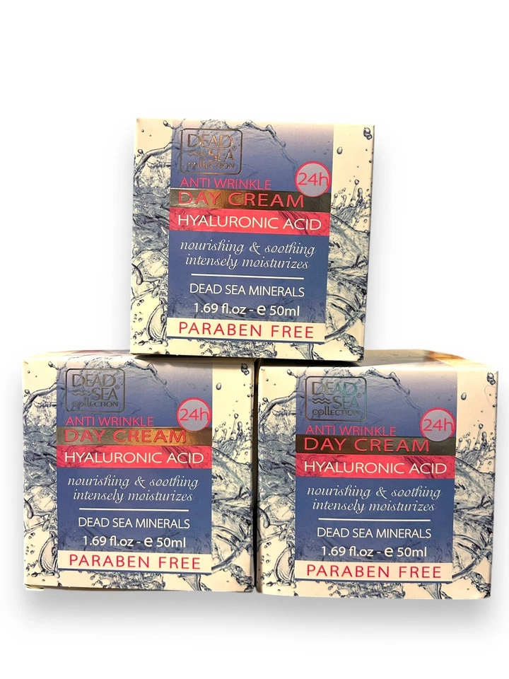 Dead Sea Minerals Anti Wrinkle Hyaluronic Acid 24h Day Cream Lotion Paraben