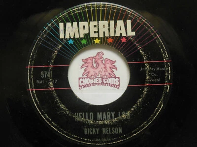 RICKY NELSON - Hello Mary Lou / Travelin' Man, 45 RPM G+ (W1) - Image 1 of 2