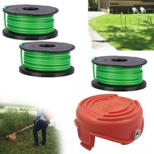 3X Spool & Line + Cover For Black&Decker GL7033/GL8033/GL9035 Strimmer Spare New - Picture 1 of 11
