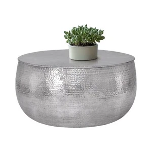 Hammerschlag mesa Durban plata 90x45 cm mesa de centro mesa de salón sofá - Imagen 1 de 5