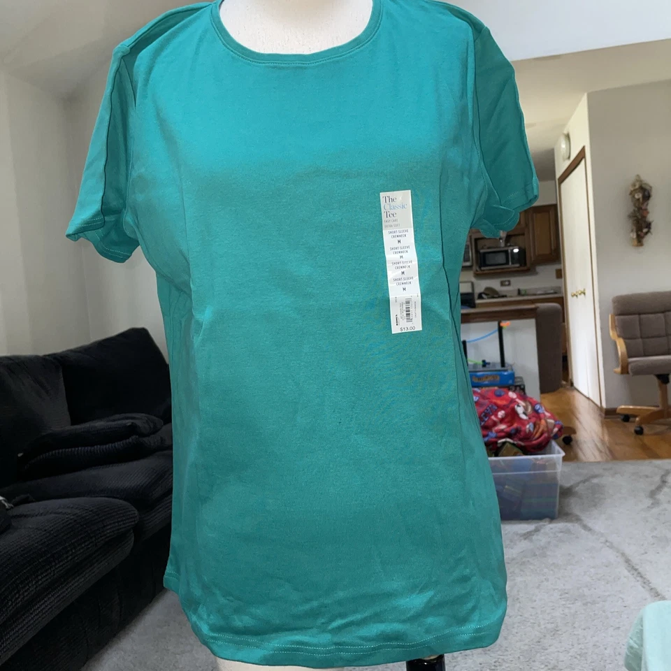 Croft & Barrow Performance Mens Chino Shorts Green Flat Front Quick Dry 40