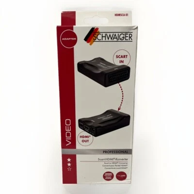 Schwaiger Scart-HDMI Konverter Scart Buchse auf HDMI Buchse Full HD TV - Bild 1 von 4