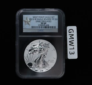 2013 W REVERSE PROOF SILVER EAGLE NGC PF69 EARLY RELEASES FROM WEST POINT SET - Picture 1 of 2