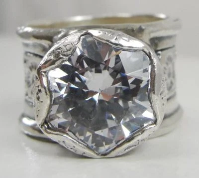 Silpada 925 Sterling Silver Cubic Zirconia Queen for a Day Ring R2208 CZ SIZE 6 - Image 1 of 4