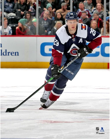 Nathan MacKinnon Colorado Avalanche Unsigned Alternate Jersey Skating Photograph Cover