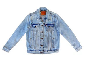 Levi's Women's Blue Stonewash Button-Up 100% Cotton Denim Jacket - Size Large - Picture 1 of 9