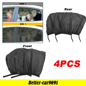 4xPack Car Side Window Screen Cover Sun Shade Sunshade Protector For Auto Truck