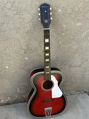 Vintage 60’s Harmony Stella H1141 Grand Concert Redburst Acustic Guitar Rare - Image 1 of 4