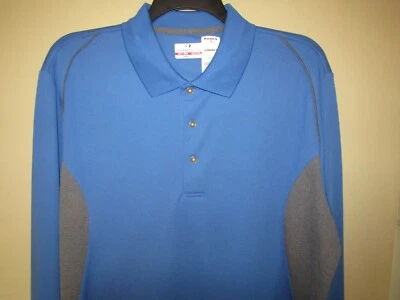  GRAND SLAM AIRFLOW Big & Tall MENS XXT Polo GOLF Shirt AIRFLOW Blue/Gray - Image 1 of 4