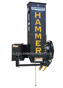 NEW DANUSER SM40 HAMMER POST DRIVER ATTACHMENT w TILT & GRAPPLE SkidSteer Loader - Picture 1 of 5