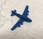 1960s Vintage Cracker Jack Prize Toy Blue Four Engine Airplane 2" Wing Span