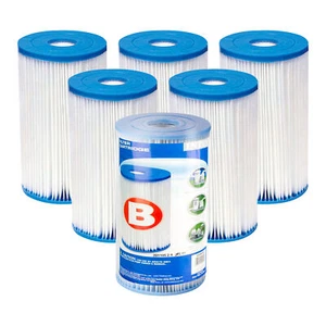 Intex 29005E Swimming Pool Type B Replacement Filter Pump Cartridge (6 Pack) - Picture 1 of 11