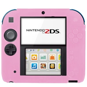 Funda protectora de silicona flexible mate para Nintendo 2DS Cover Bumper rosa - Imagen 1 de 4