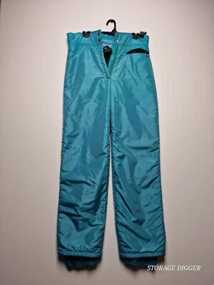 Babero de esquí para mujer 14 verde azulado forrado de nailon bolsillos clásicos pierna recta snowboard Foto 1 de 4