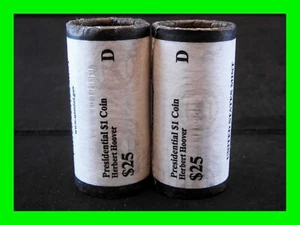 2x Mint Rolled 2014 D - Herbert Hoover Presidential Dollar Rolls - BU - U.S.  - Bild 1 von 4