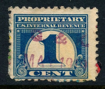 US Revenue Stamp RB65, G&K 1919 precancel - Image 1 of 3