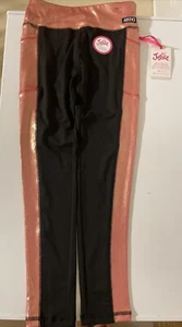 Justice Full Length Leggings with Side Shine Medium 10 with Tech Pocket NWT - Picture 1 of 2