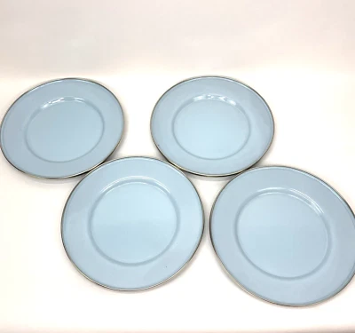 Formation Enamel 9” Plates Baby Blue - Set Of 4 - Image 1 of 4