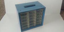 vintage Akro Mils 18 drawer metal small parts bin storage organizer model 11-618