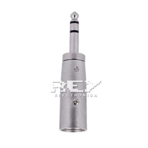 Adaptador Audio Jack de 6,3mm a XLR Macho Metálico Estéreo para Micrófonos v537 - Imagen 1 de 4