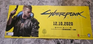 Cyberpunk 2077 Promotional Double Sided Poster Display Advertising 53"×21" - Picture 1 of 8