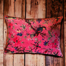 Pink Velvet Printed Soft Cushion Cover Pillow Case Sofa Waist Throw Pack of 1