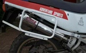 HONDA AFRICA TWIN 650 RD03 SILENCER EXHAUST MUFFLER END CAN OVAL 50 CM POLISHED - Zdjęcie 1 z 8