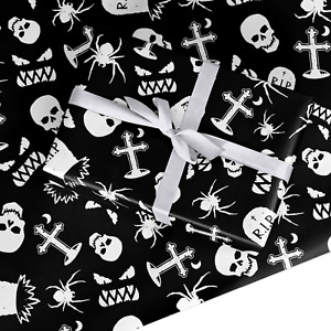Dyefor Spooky Illustrations Wrapping Paper Gift Wrap