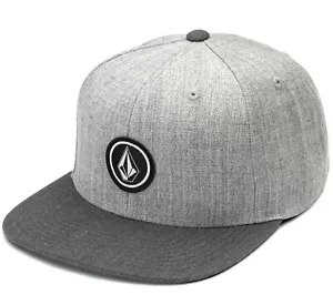 New Volcom Quarter Twill Gray Mens Hat Snapback HTVLC-6 - Picture 1 of 2