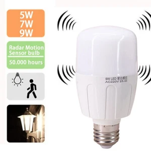 Radar Motion Light Corridor Sensor E27 220V LED Globe Night Lights Bulb 5W 7W 9W - Picture 1 of 12