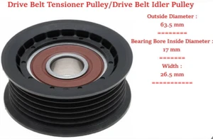 Drive Belt Tensioner Pulley, Drive Belt Idler Pulley Fits: OEM#8905601 GM Jeep & - Picture 1 of 6