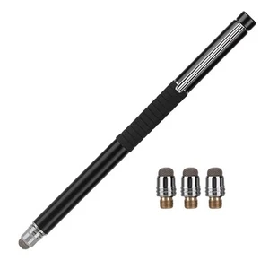 Dual Touch Cloth Head Ekran dotykowy Waga Rysik Kondensator Długopis Czarny CB - Zdjęcie 1 z 14