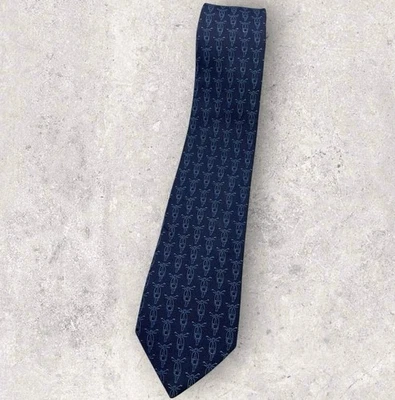 Corbata de seda Z ZEGNA ITALIA XL alce azul marino con:2,5" usada en excelente estado Foto 1 de 4