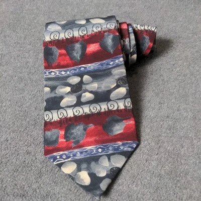 NUEVO CON ETIQUETAS J Garcia Corbata Hombres Gris Seda Colección Nine Snail Garden 1993 Stonehedge Ltd Foto 1 de 4