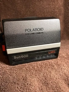 Vintage Polaroid Sun 600 LMS analoge Sofortbildkamera 80’s/90’s schwarz mit Gurt - Bild 1 von 11