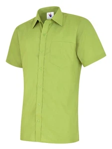 Uneek - Kemeja Lengan Pendek Poplin Lelaki - 65% Poliester 35% Kapas Poplin - W - Picture 1 of 1