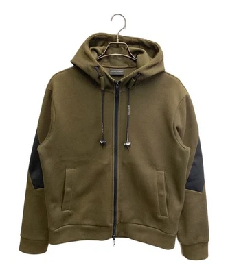 EMPORIO ARMANI назад логотип молнии толстовка с капюшоном размер: XL оливковый мужчин 6G1MB8 - Изображение 1 из 4