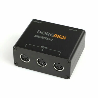 DOREMiDi MIDI Host Box MIDI Merge-3 ingresso MIDI 2 uscite MIDI supporto alimentazione USB