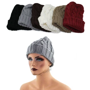 Women Fashion Knit Baggy Beanie Beret Hat Winter Warm Oversized Ski Cap Multi - Picture 1 of 7