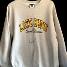 Vintage David Letterman Late Show Sweatshirt Size XL Signed By Sirijul