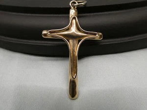 Vintage 16k Gelbgold Kreuz Anhänger - Unikat Anhänger - Bild 1 von 3