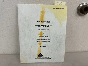 MPC-1000T/LCO TEMPEST RTTY Terminal Unit Manual Book - Zdjęcie 1 z 8