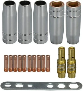 Punta de contacto MB15 15AK .045" 1.2 mm M6 soporte puntas difusor MIG antorcha de soldadura 18 piezas - Imagen 1 de 8