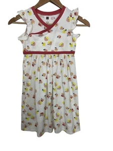 Tea Collection Faux Wrap Short Sleeve Floral Knee Length Dress Size 8 - Picture 1 of 6
