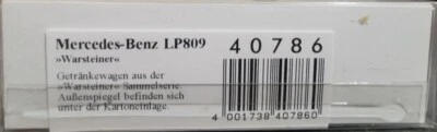 BUSCH 40786 Mercedes Benz LP809 "Warsteiner" - scala H0 - - Immagine 1 di 4