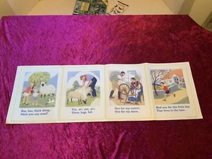September 1941 Poster Of A Nursery Rhyme Baa Baa Black Sheep 11.5 X 38.5” - Picture 1 of 11