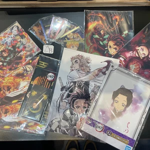 Demon Slayer Non-Sale Movie Bonus Illustration + Letter Set, Mini Poster & Cards - Picture 1 of 9