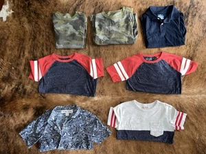 Boys T shirt Lot - Sizes S And M - Cat and Jack - Gap - Used - Camo - Peanuts - Picture 1 of 2