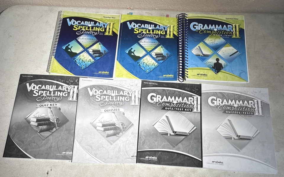 Abeka Vocabulary & Grammar II Spelling Poetry Grammar & Composition 6th Ed Lot 6 - Image 1 of 4